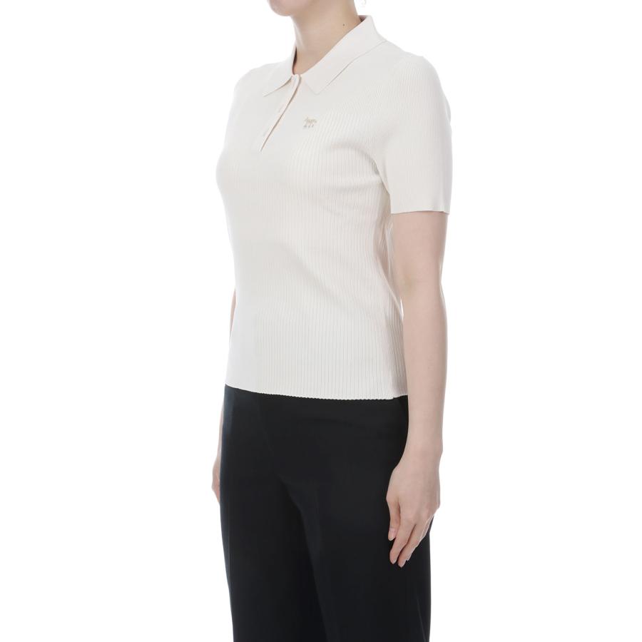 BABY FOX PLEAT RIB POLO - NOBLE BEIGE (QW00202KT1193) Maison Kitsune -Women-(メゾンキツネ) |  | 02