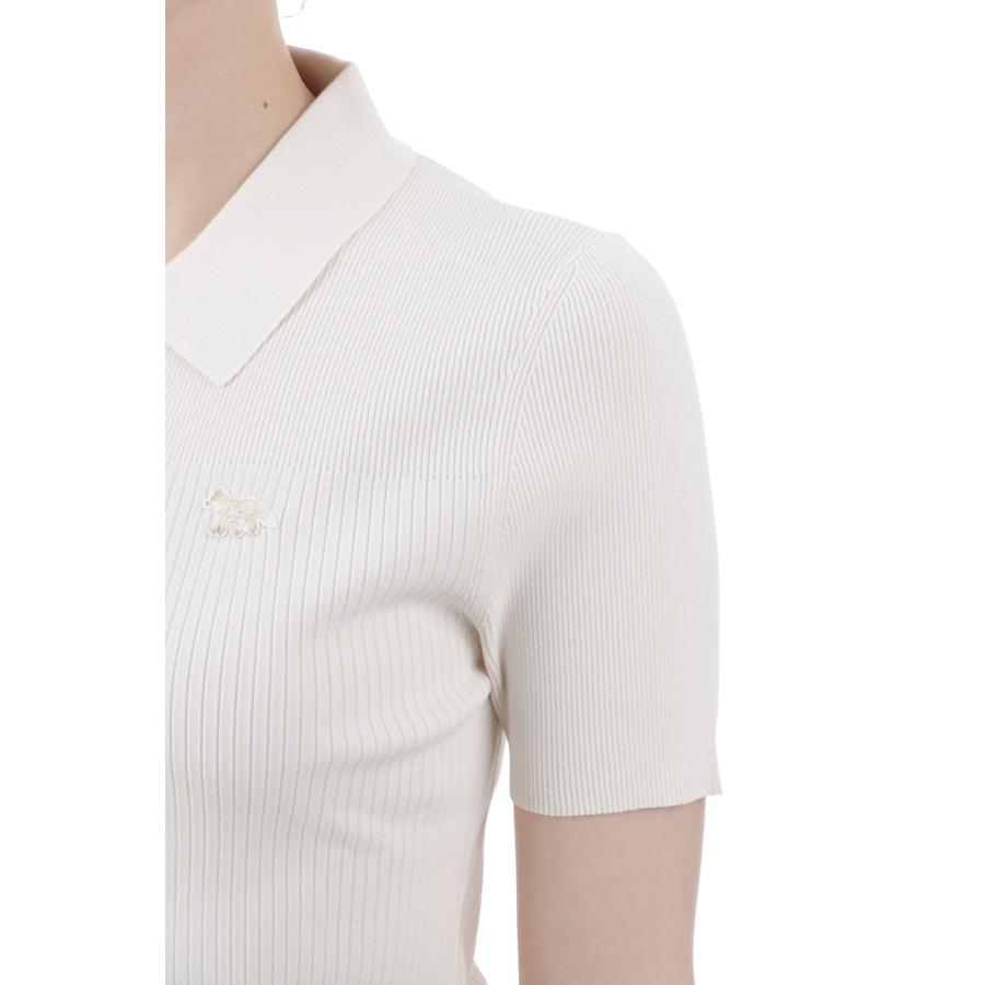 BABY FOX PLEAT RIB POLO - NOBLE BEIGE (QW00202KT1193) Maison Kitsune -Women-(メゾンキツネ) |  | 04