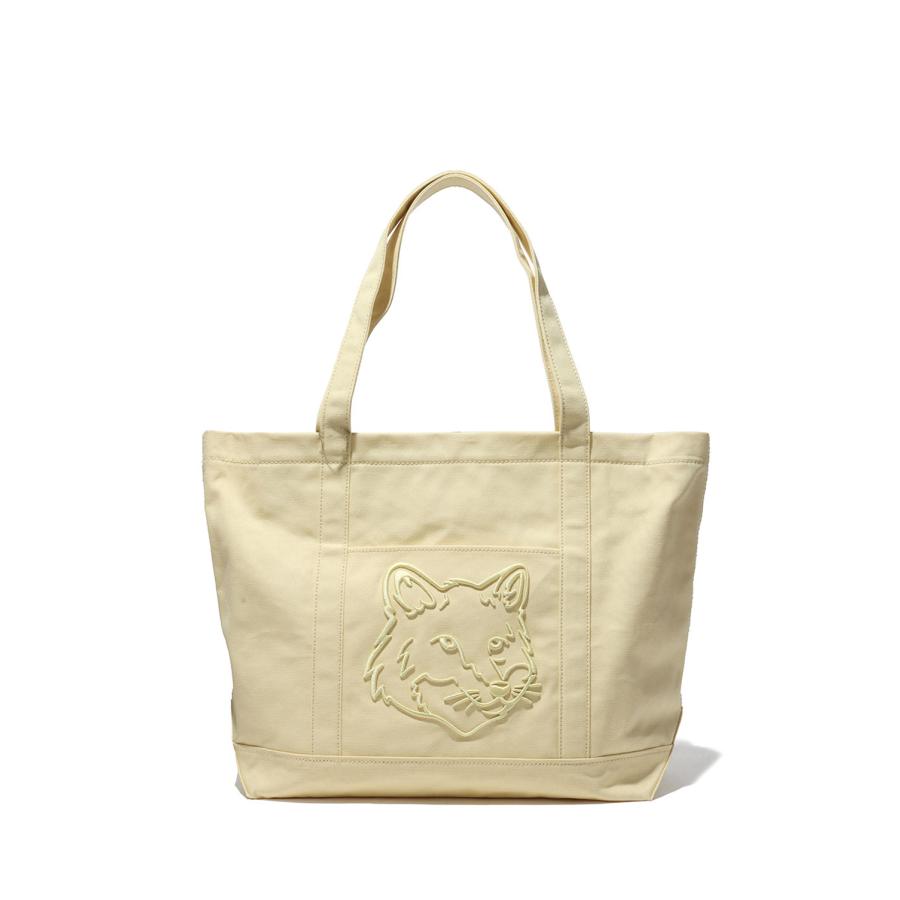 FOX HEAD LARGE TOTE - STRAW (LW05104WW0107) Maison Kitsune -Women-(メゾンキツネ) | 