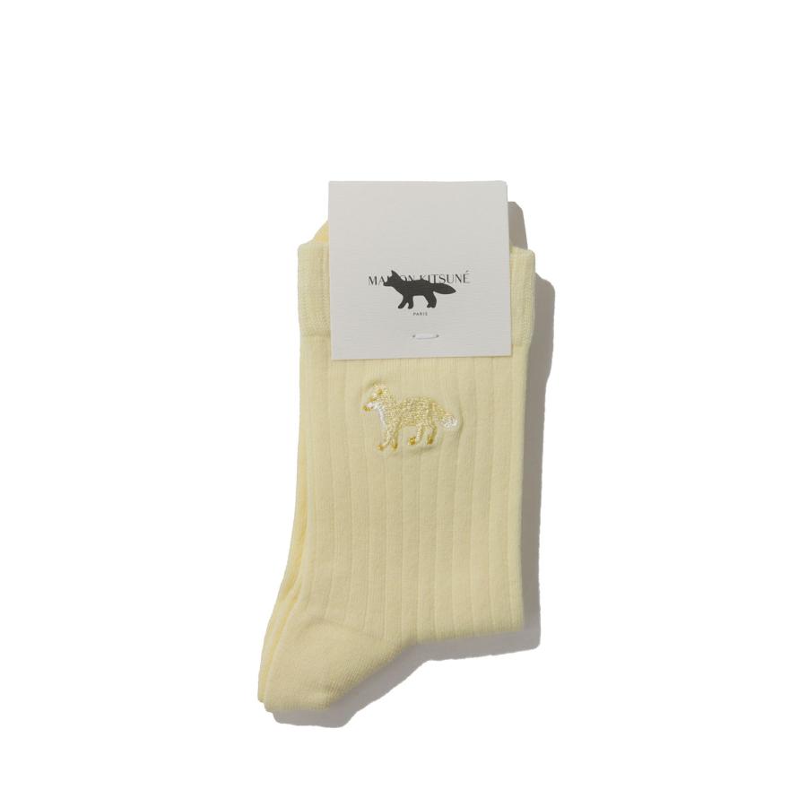 BABY FOX SOCKS - PASTEL YELLOW (PW06400KT1124) Maison Kitsune -Women-(メゾンキツネ) | 