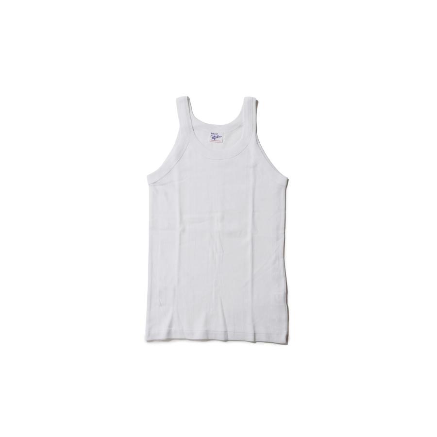Panel ribbed Athletic tank - WHITE (831C) Miller(ミラー) | 
