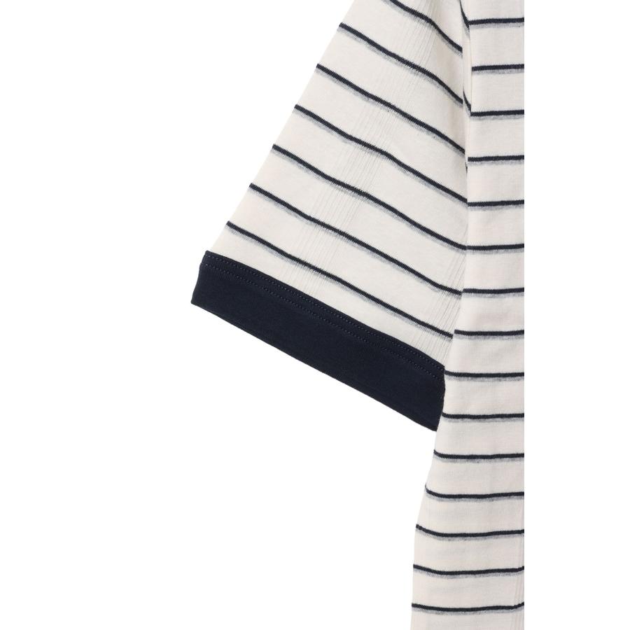 Panel ribbed T-shirt - WHT-NG (849C) Miller(ミラー) |  | 01