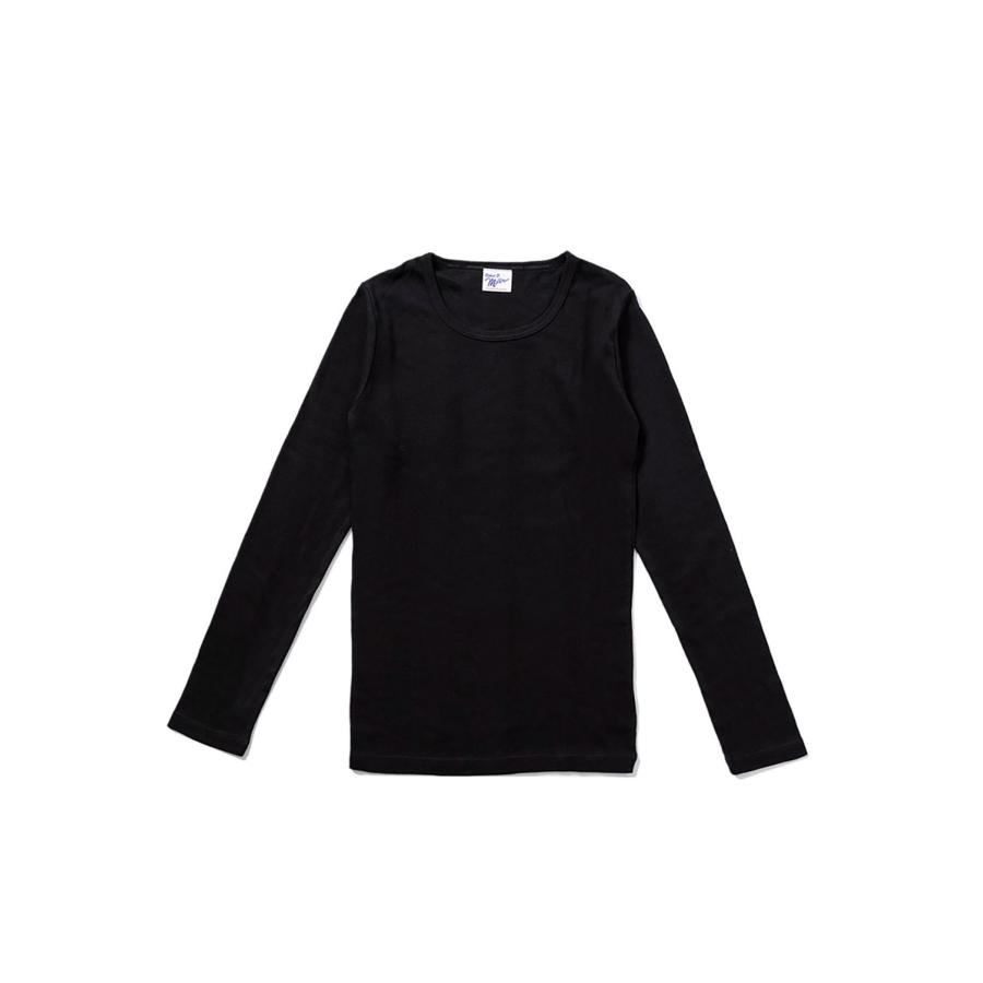 Panel ribbed L/S Tee - BLACK (813C) Miller(ミラー) | 