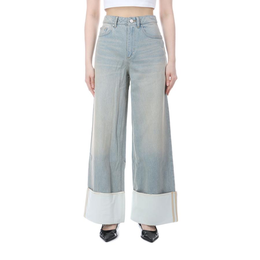 【P10倍】【SALE】VINTAGE WIDE LEG DENIM - LIGHT DENIM / OFF WHITE (RC2605OW004) adidas Originals -Women-(アディダスオリジナルス) |  | 01