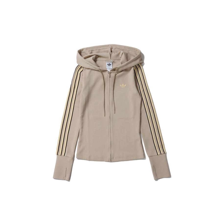 HOODED TREFOIL ZIP TOP - STONE KHAKI (RC2605OW011) adidas Originals -Women-(アディダスオリジナルス) | 
