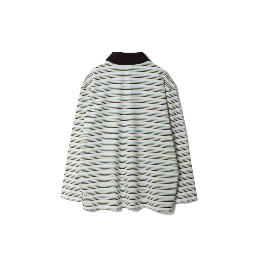 VINTAGE STRIPED OVZD POLO LS - OFF WHITE (RC2605OW013) adidas Originals -Women-(アディダスオリジナルス) |  | 01