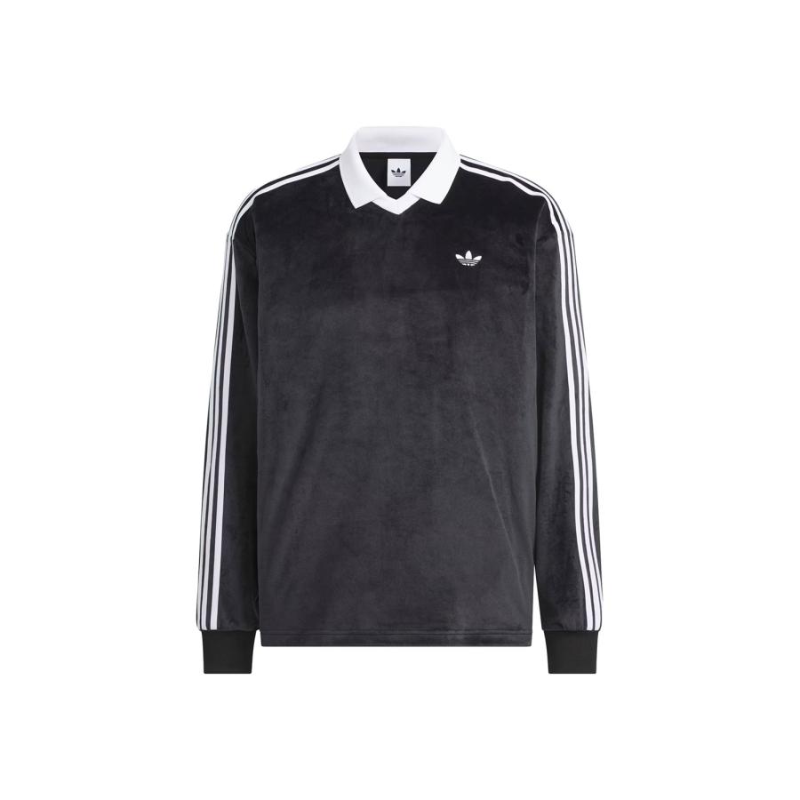 VELOUR POLO LS - BLACK (I8639) adidas Originals -Women-(アディダスオリジナルス) | 