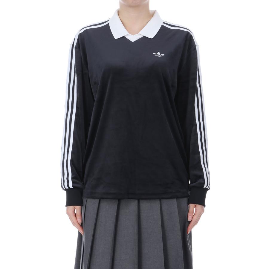 【P10倍】【SALE】VELOUR POLO LS - BLACK (I8639) adidas Originals -Women-(アディダスオリジナルス) |  | 01