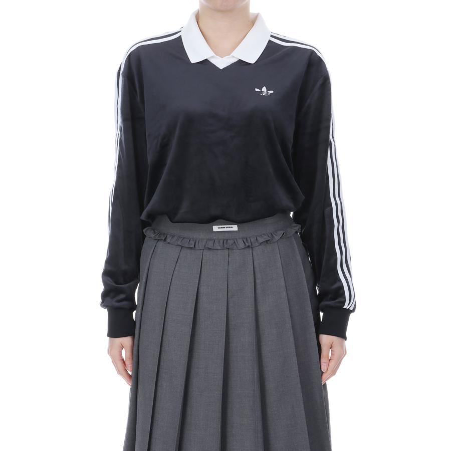 【P10倍】【SALE】VELOUR POLO LS - BLACK (I8639) adidas Originals -Women-(アディダスオリジナルス) |  | 06