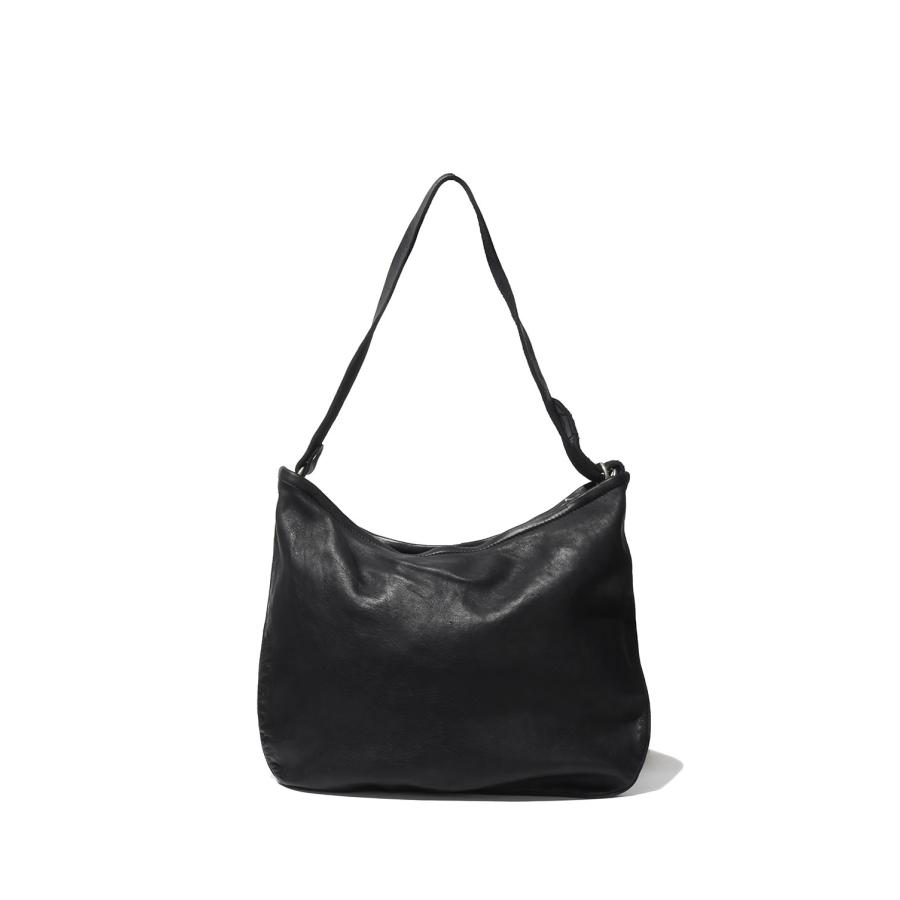 LEATHER CROSSBODY BAG, FULL GRAIN - BLKT (Q20) GUIDI(グイディ) | 