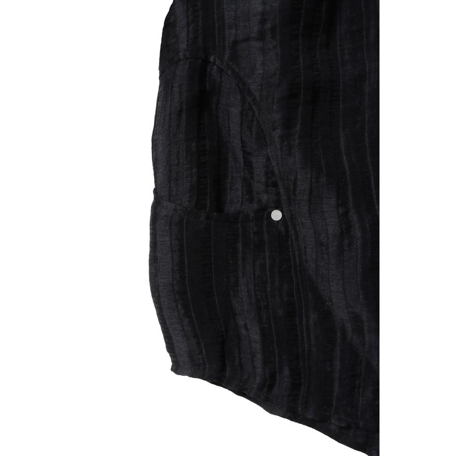 SEMI SHEER LONG SLEEVE SHIRT - BLACK (NF261S01) NVRFRGT(ネヴァーフォーゲット) |  | 02