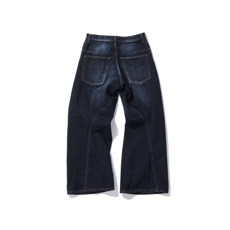 3D TWISTED WIDE LEG JEANS - DARK FADED INDIGO (NF261P15A) NVRFRGT(ネヴァーフォーゲット) |  | 01