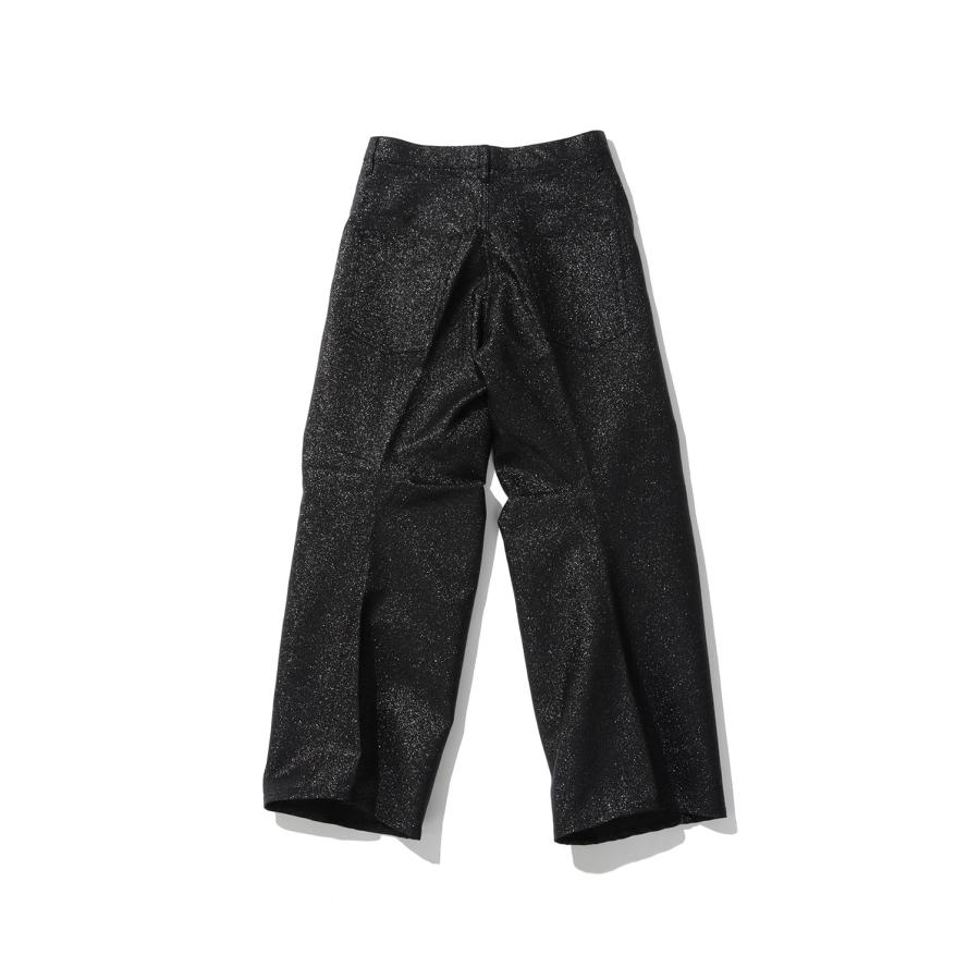 GLITTER TWILL 3D TWISTED WIDE LEG 5P PANTS - BLACK (NF261P16A) NVRFRGT(ネヴァーフォーゲット) |  | 01