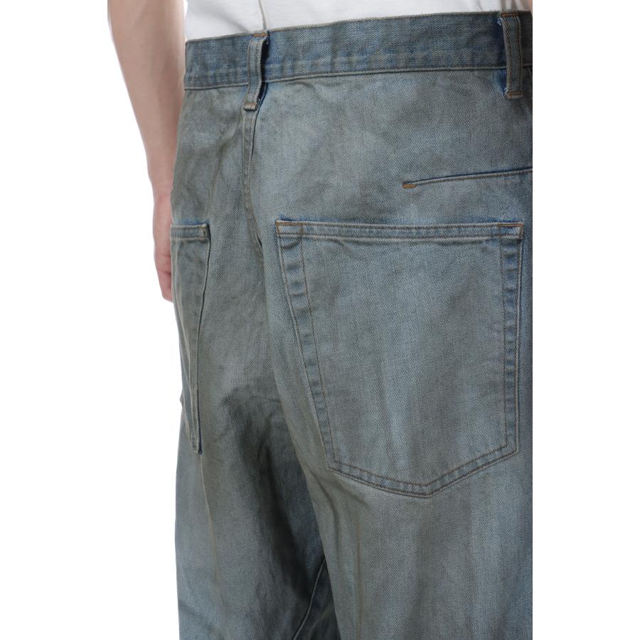 3D TWISTED WIDE LEG JEANS - DIRTY FADED INDIGO (NF261P15B) NVRFRGT(ネヴァーフォーゲット)の画像