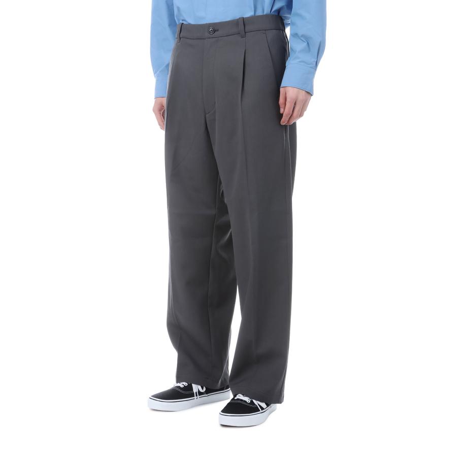 【P10倍】【SALE】One Tuck Straight Wool Pants - BLACK (GL75753) Goldwin(ゴールドウイン) |  | 02