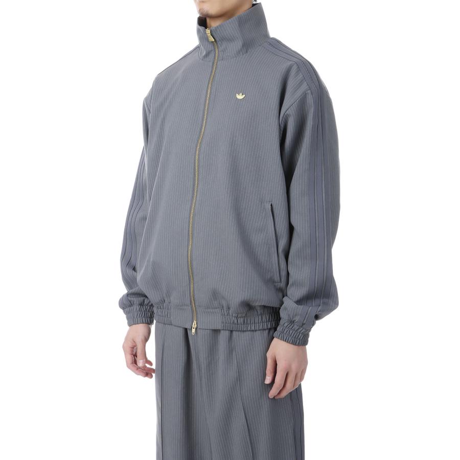 adidas Originals FIREBIRD LOOSE PINSTRIPES TRACK TOP - GRAY FOUR