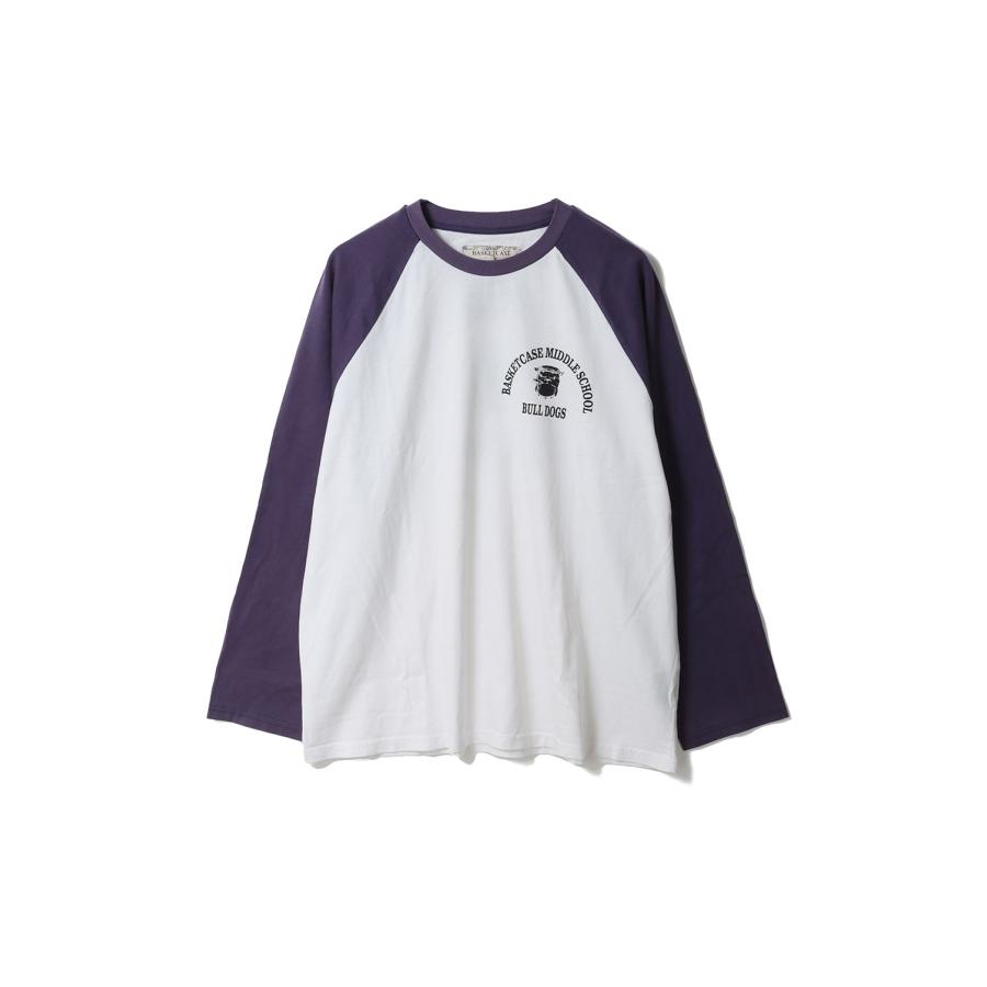BULLDOG, raglan / PURPLE/WHITE Basketcase(バスケットケース) |  | 01