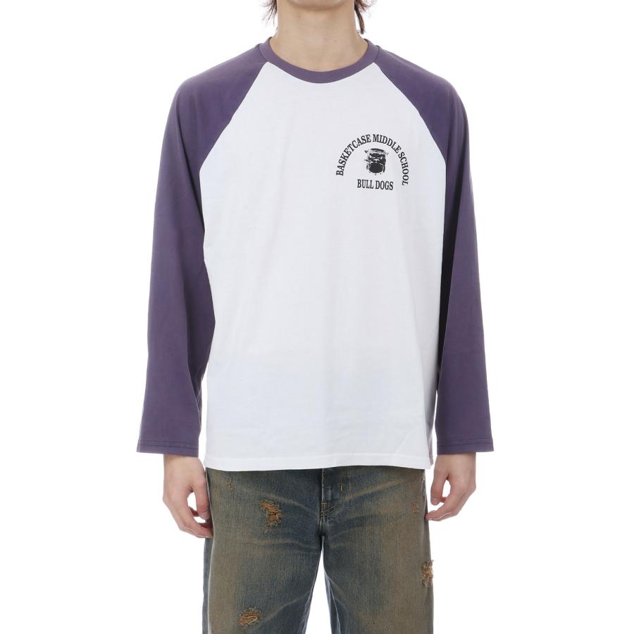 BULLDOG, raglan / PURPLE/WHITE Basketcase(バスケットケース) |  | 02