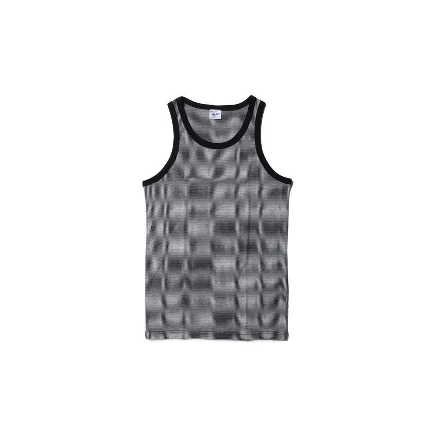 Panel Ribbed Tanktop - BLACK-W3 (110C) Miller(ミラー) | 