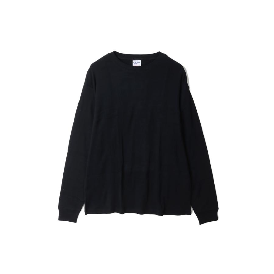 Panel Ribbed L/S Tee - BLACK (142C) Miller(ミラー) | 
