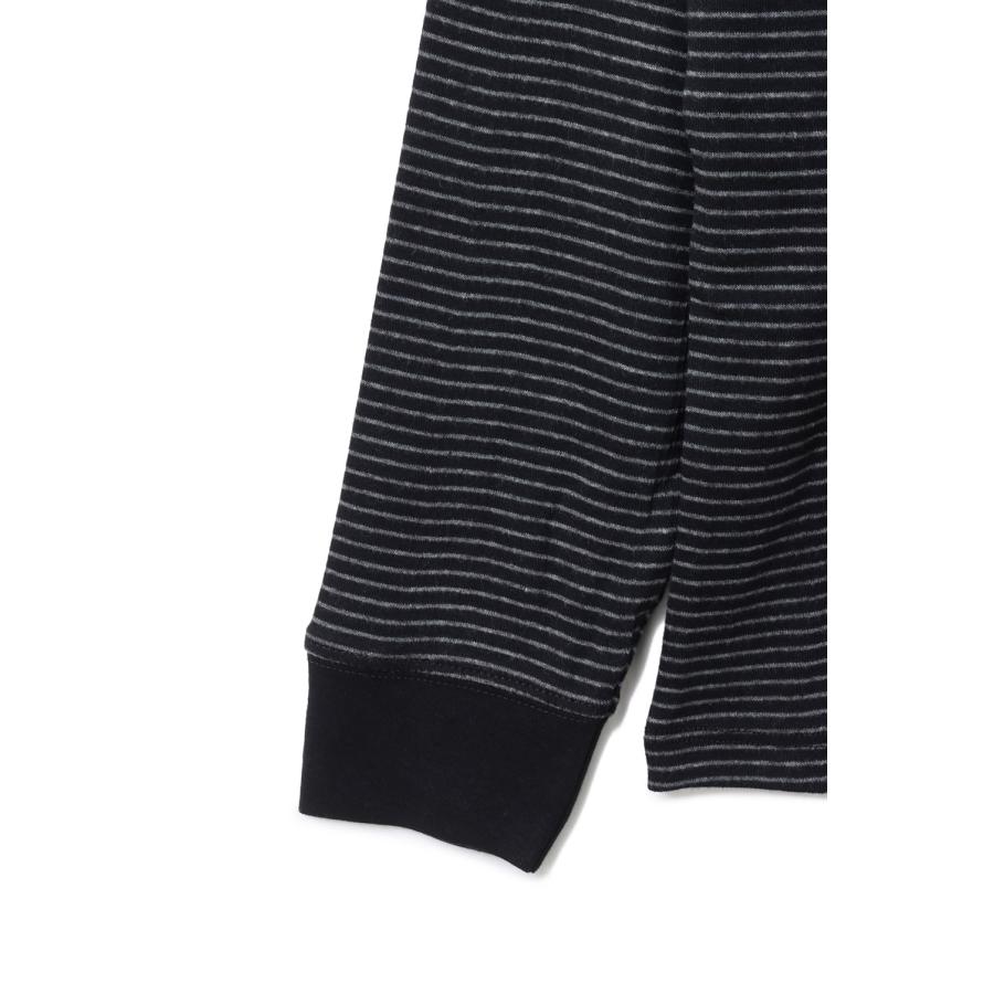 Panel Ribbed L/S Tee - BLACK-GRAY (142C) Miller(ミラー) |  | 01