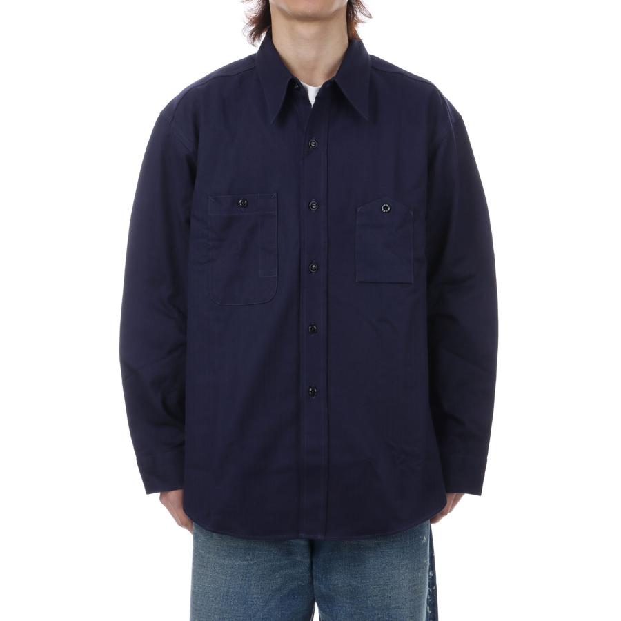 Y1944 HBT SHIRT - NAVY (602-261-03) BIG YANK(ビッグヤンク) |  | 11