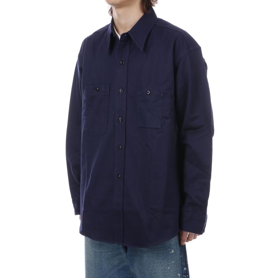 Y1944 HBT SHIRT - NAVY (602-261-03) BIG YANK(ビッグヤンク) |  | 12