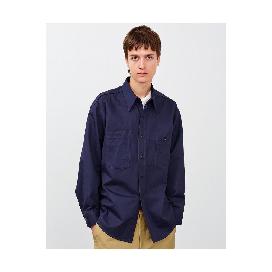 Y1944 HBT SHIRT - NAVY (602-261-03) BIG YANK(ビッグヤンク) |  | 03