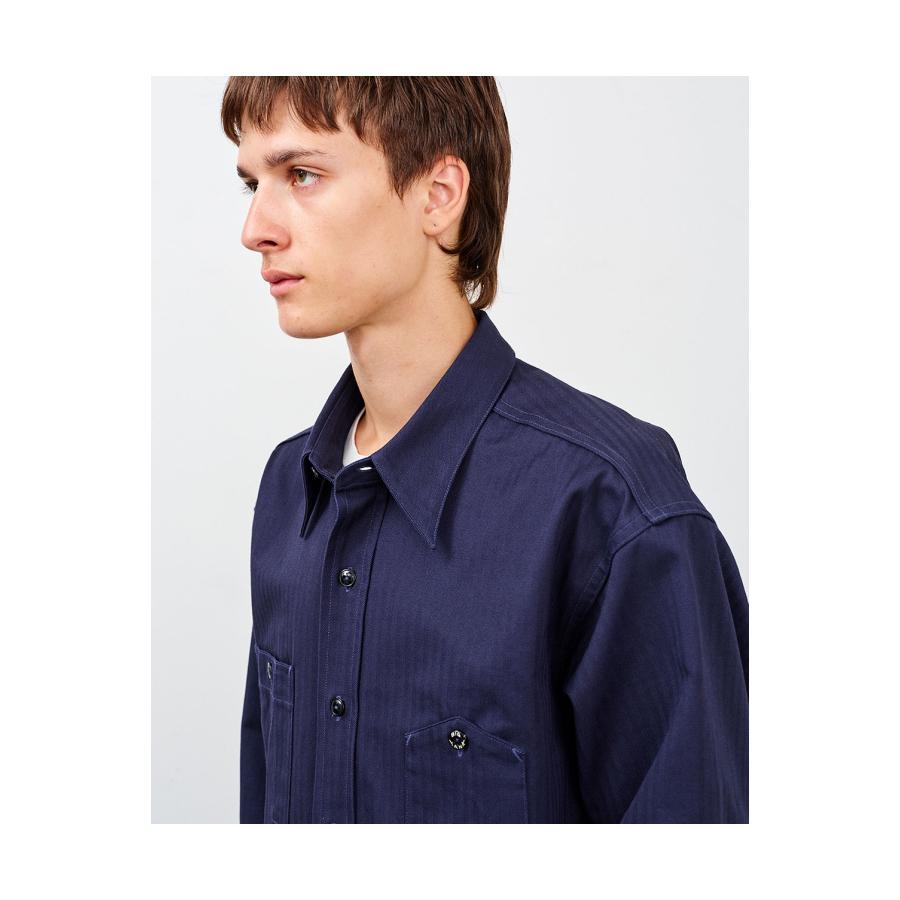 Y1944 HBT SHIRT - NAVY (602-261-03) BIG YANK(ビッグヤンク) |  | 05