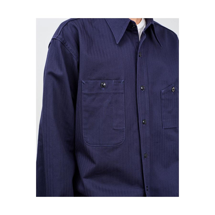 Y1944 HBT SHIRT - NAVY (602-261-03) BIG YANK(ビッグヤンク) |  | 06