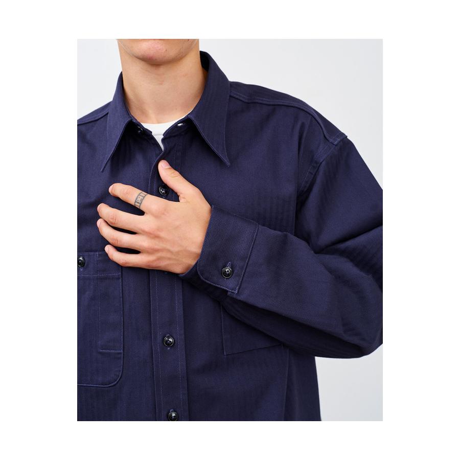 Y1944 HBT SHIRT - NAVY (602-261-03) BIG YANK(ビッグヤンク) |  | 08