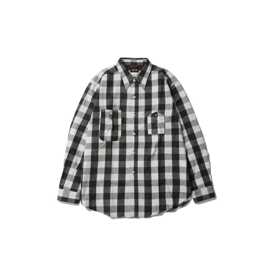 Y1945 FLANNEL SHIRT BROCK CHECK - WHITE (602-261-04) BIG YANK(ビッグヤンク) | 
