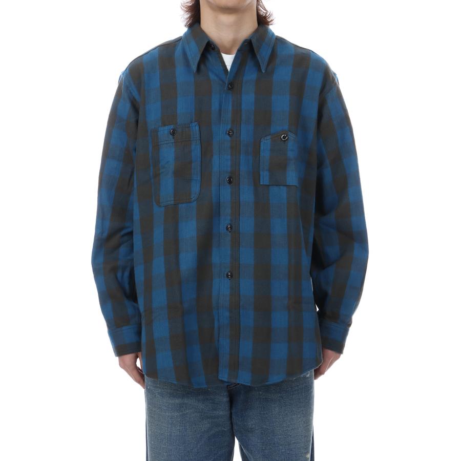 Y1945 FLANNEL SHIRT BROCK CHECK - BLUE (602-261-04) BIG YANK(ビッグヤンク) |  | 12