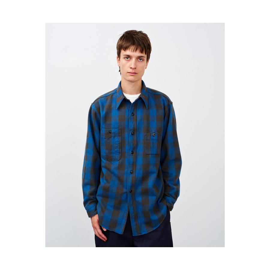 Y1945 FLANNEL SHIRT BROCK CHECK - BLUE (602-261-04) BIG YANK(ビッグヤンク) |  | 02