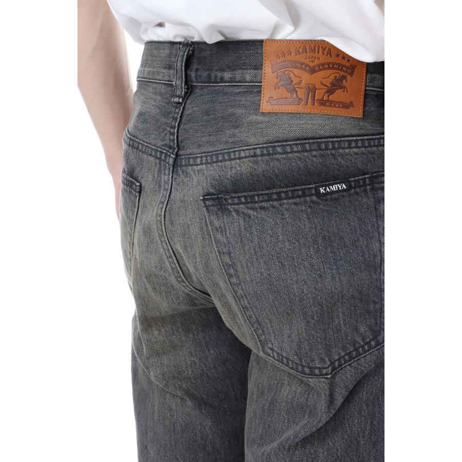 Distressed Slim Bootcut Jeans - BLACK (G16PT040) KAMIYA(カミヤ) |  | 06