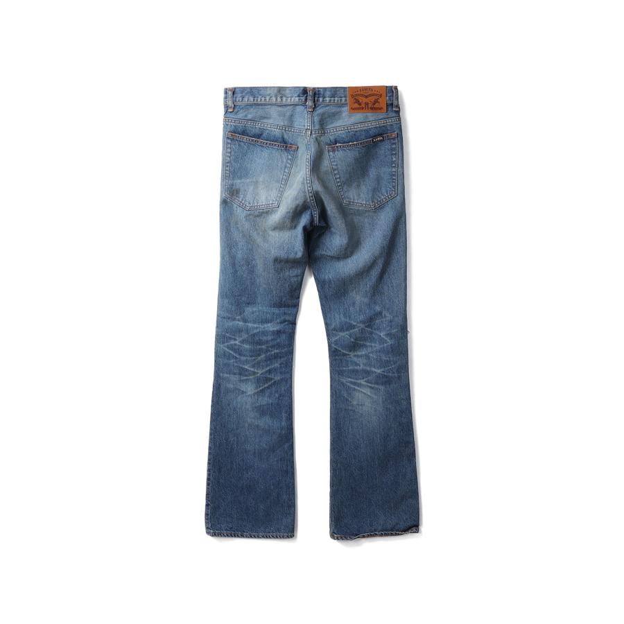 Distressed Slim Bootcut Jeans - INDIGO (G16PT040) KAMIYA(カミヤ) |  | 01
