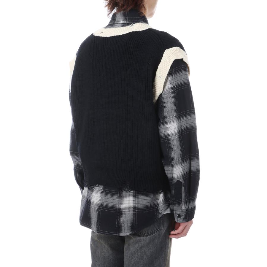 School V-neck Vest - BLACK (G16VT062) KAMIYA(カミヤ) |  | 04