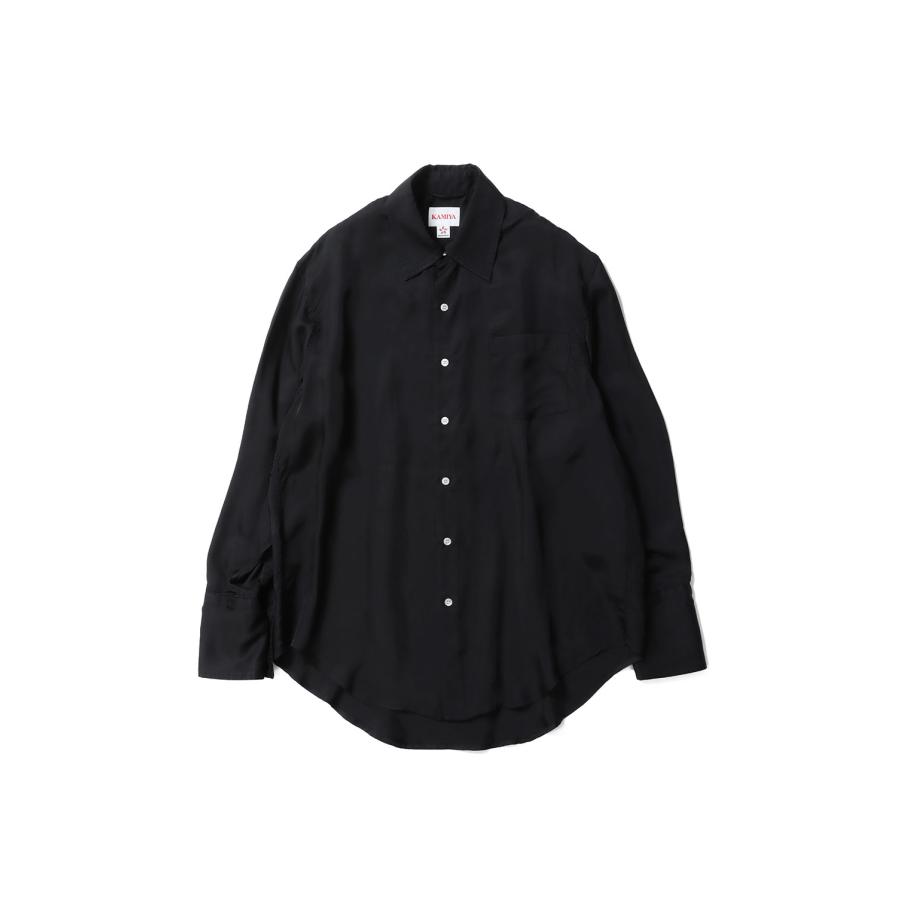 Ash Fade Cupro Shirt - BLACK (G16SH047) KAMIYA(カミヤ) | 