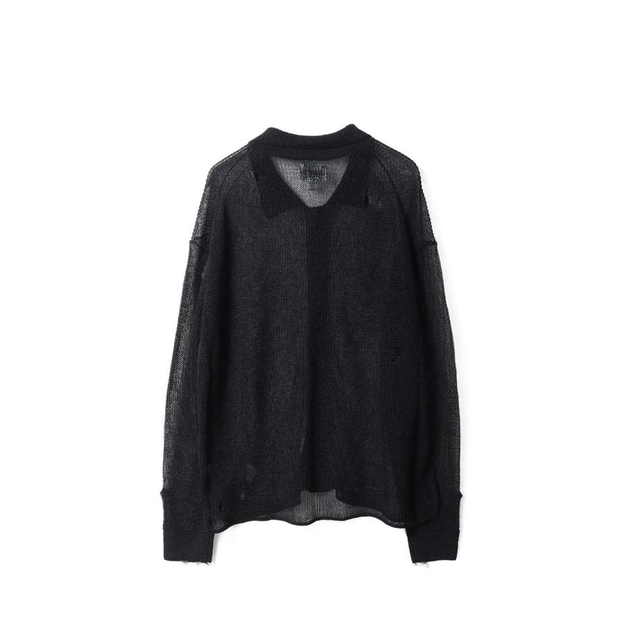 Metallic Knit Shirt - BLACK (G16CD067) KAMIYA(カミヤ) |  | 01