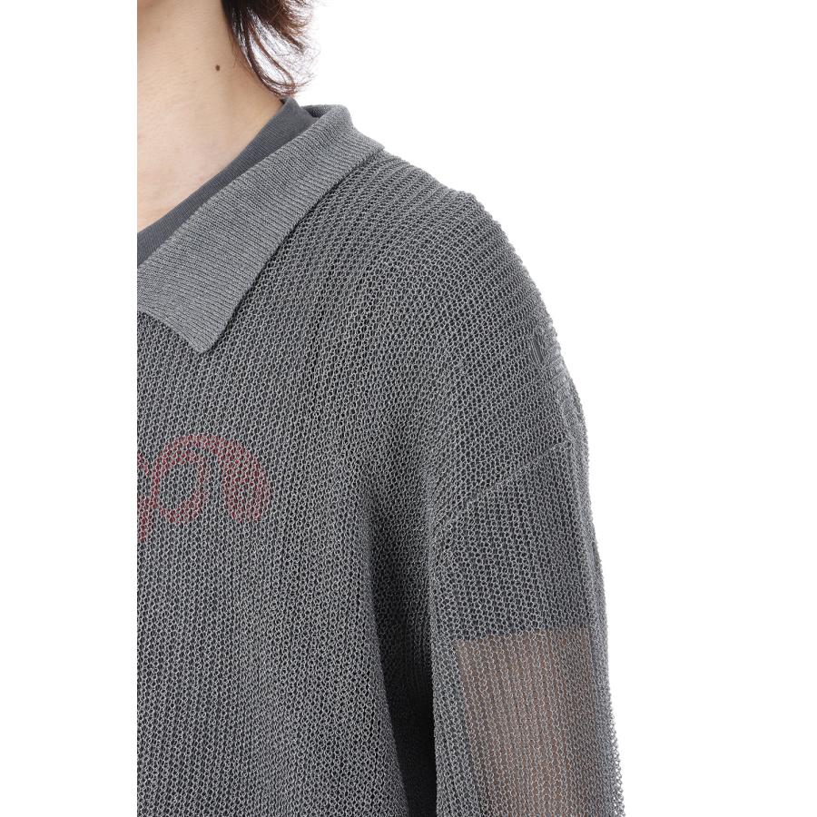 Metallic Knit Shirt - SILVER (G16CD067) KAMIYA(カミヤ) |  | 05