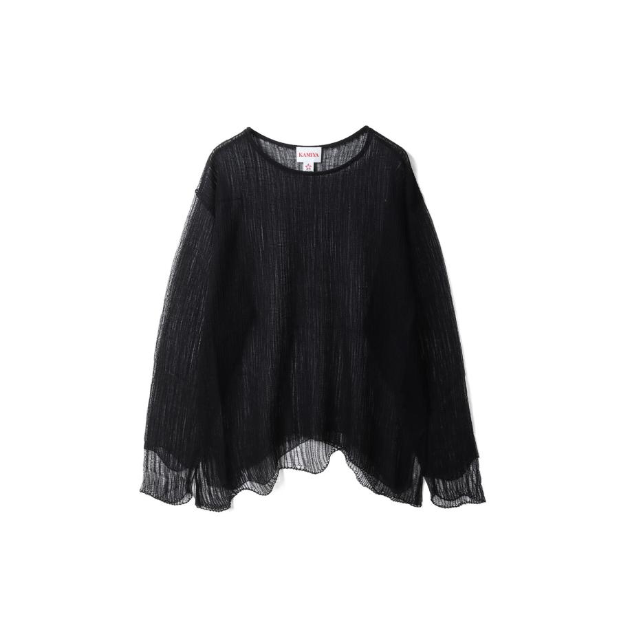 Layered Sheer Knit - BLACK (G16PO065) KAMIYA(カミヤ) | 