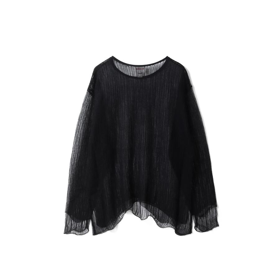 Layered Sheer Knit - BLACK (G16PO065) KAMIYA(カミヤ) |  | 01