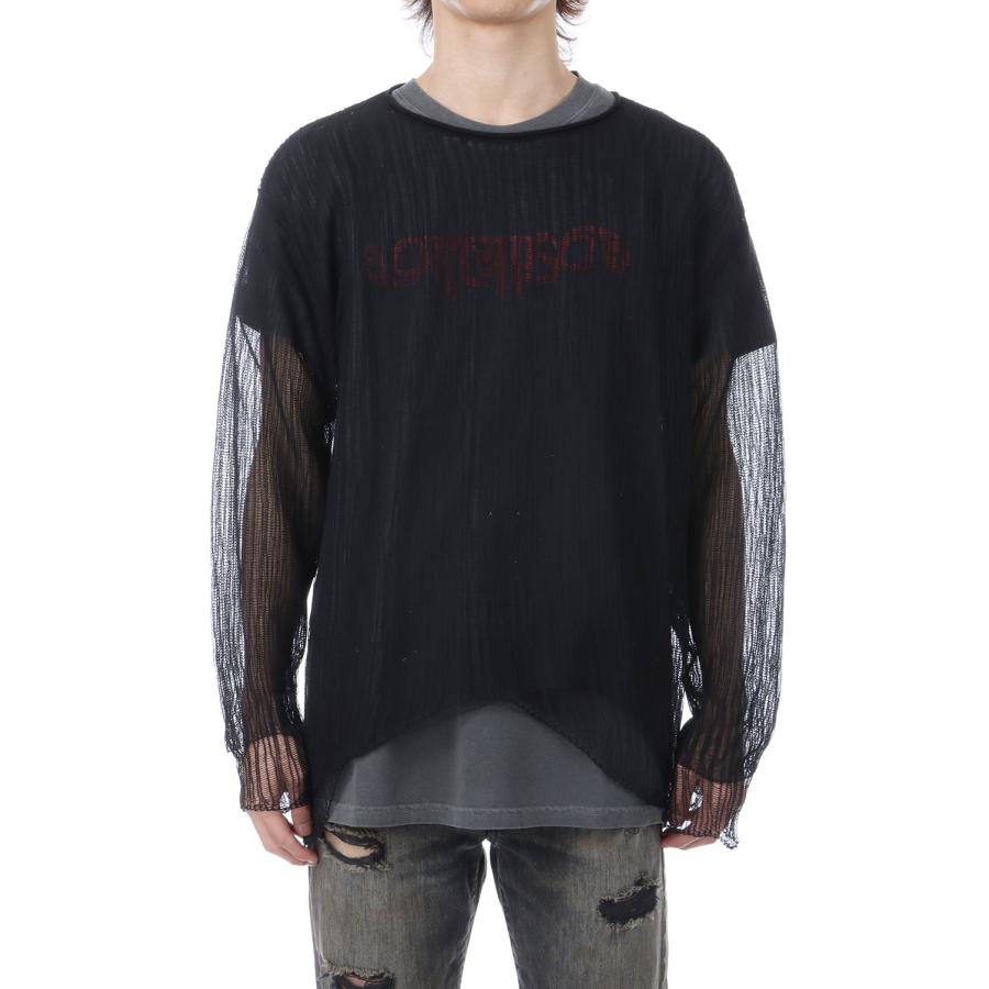 Layered Sheer Knit - BLACK (G16PO065) KAMIYA(カミヤ) |  | 02