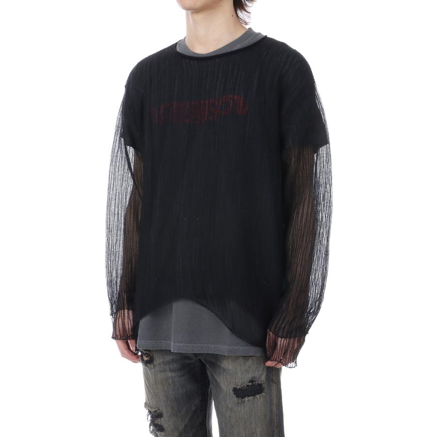Layered Sheer Knit - BLACK (G16PO065) KAMIYA(カミヤ) |  | 03