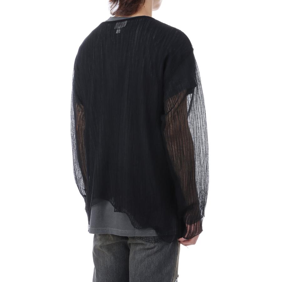 Layered Sheer Knit - BLACK (G16PO065) KAMIYA(カミヤ) |  | 04