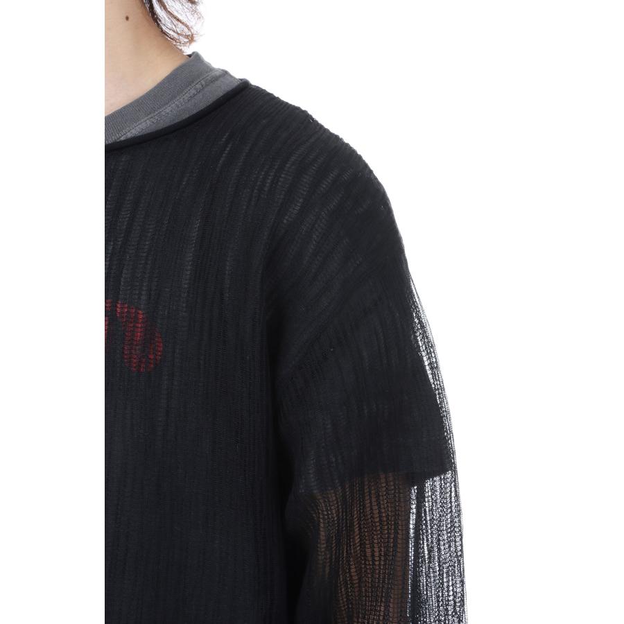 Layered Sheer Knit - BLACK (G16PO065) KAMIYA(カミヤ) |  | 05