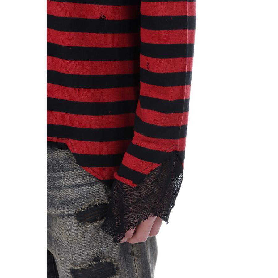 Layered Horizontal Striped Knit - RED (G16PO066) KAMIYA(カミヤ) |  | 06