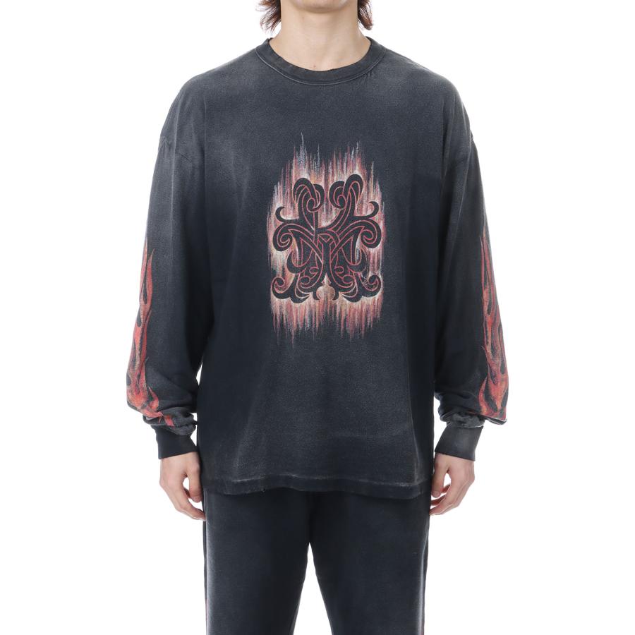 CRAYON FLAME KMY L/S Tee - BLACK (G16LT083) KAMIYA(カミヤ) |  | 02