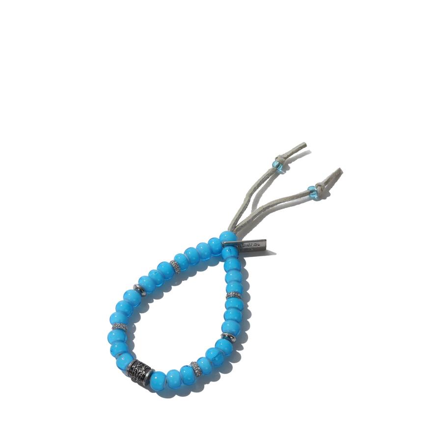 【P10倍】【SALE】KMY Glass Beaded Bracelet - AQUA (G16AC215) KAMIYA(カミヤ) | 