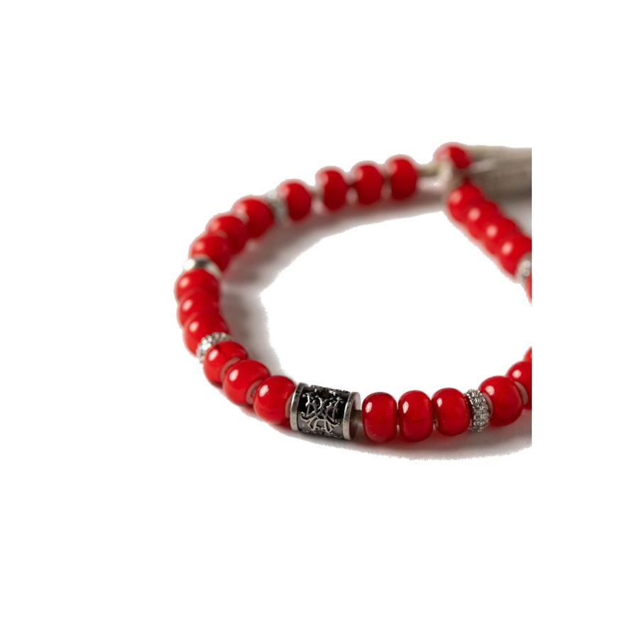 【P10倍】【SALE】KMY Glass Beaded Bracelet - RED (G16AC215) KAMIYA(カミヤ) |  | 05